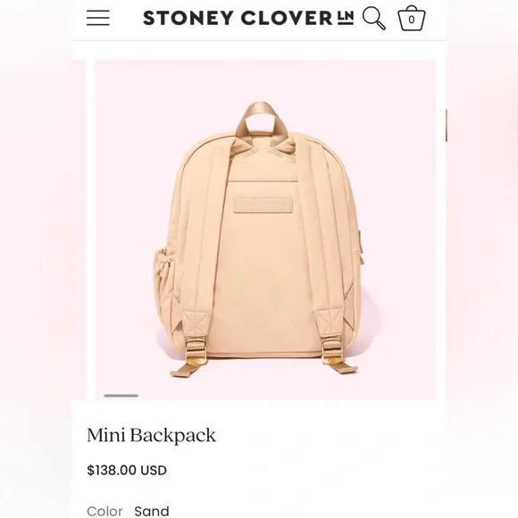 Stoney Clover Mini Backpack - Sand NWT - Picture 3 of 8